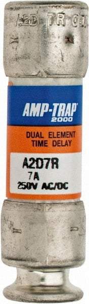 Ferraz Shawmut - 250 VAC/VDC, 7 Amp, Time Delay General Purpose Fuse - Clip Mount, 51mm OAL, 100 at DC, 200 at AC kA Rating, 9/16" Diam - Exact Tool & Supply
