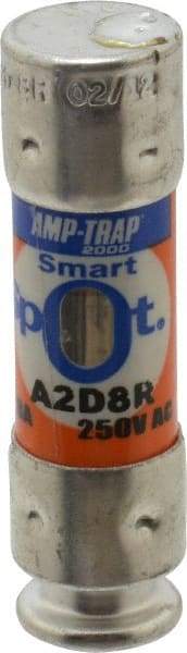 Ferraz Shawmut - 250 VAC/VDC, 8 Amp, Time Delay General Purpose Fuse - Clip Mount, 51mm OAL, 100 at DC, 200 at AC kA Rating, 9/16" Diam - Exact Tool & Supply