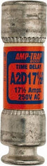 Ferraz Shawmut - 250 VAC/VDC, 17.5 Amp, Time Delay General Purpose Fuse - Clip Mount, 51mm OAL, 100 at DC, 200 at AC kA Rating, 9/16" Diam - Exact Tool & Supply
