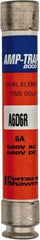 Ferraz Shawmut - 600 VAC/VDC, 6 Amp, Time Delay General Purpose Fuse - Clip Mount, 127mm OAL, 100 at DC, 200 at AC kA Rating, 13/16" Diam - Exact Tool & Supply