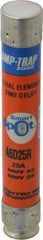 Ferraz Shawmut - 600 VAC/VDC, 25 Amp, Time Delay General Purpose Fuse - Clip Mount, 127mm OAL, 100 at DC, 200 at AC kA Rating, 13/16" Diam - Exact Tool & Supply