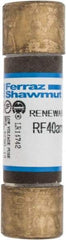 Ferraz Shawmut - 250 VAC, 40 Amp, Fast-Acting Renewable Fuse - Clip Mount, 76mm OAL, 10 at AC kA Rating, 13/16" Diam - Exact Tool & Supply