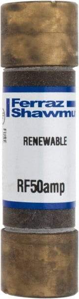 Ferraz Shawmut - 250 VAC, 50 Amp, Fast-Acting Renewable Fuse - Clip Mount, 76mm OAL, 10 at AC kA Rating, 13/16" Diam - Exact Tool & Supply