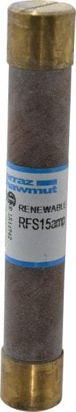 Ferraz Shawmut - 600 VAC, 15 Amp, Fast-Acting Renewable Fuse - Clip Mount, 127mm OAL, 10 at AC kA Rating, 13/16" Diam - Exact Tool & Supply