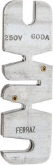 Ferraz Shawmut - 250 VAC, 600 Amp, Fast-Acting Renewable Fuse - Fuse Holder Mount, 10-3/8" OAL, 10 at AC kA Rating, 2-9/16" Diam - Exact Tool & Supply