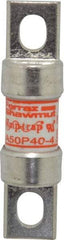 Ferraz Shawmut - 450 VDC, 500 VAC, 40 Amp, Fast-Acting Semiconductor/High Speed Fuse - Bolt-on Mount, 3-3/16" OAL, 100 at AC, 79 at DC kA Rating, 13/16" Diam - Exact Tool & Supply