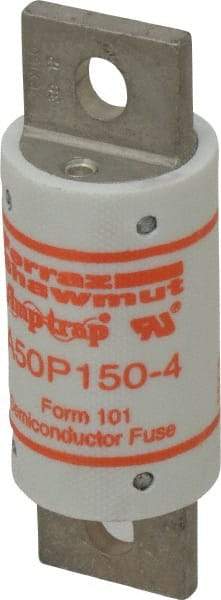 Ferraz Shawmut - 450 VDC, 500 VAC, 150 Amp, Fast-Acting Semiconductor/High Speed Fuse - Bolt-on Mount, 3-5/8" OAL, 100 at AC, 79 at DC kA Rating, 31mm Diam - Exact Tool & Supply