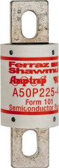 Ferraz Shawmut - 450 VDC, 500 VAC, 225 Amp, Fast-Acting Semiconductor/High Speed Fuse - Bolt-on Mount, 4-11/32" OAL, 100 at AC, 79 at DC kA Rating, 1-1/2" Diam - Exact Tool & Supply