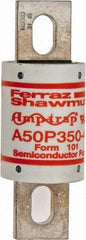 Ferraz Shawmut - 450 VDC, 500 VAC, 350 Amp, Fast-Acting Semiconductor/High Speed Fuse - Bolt-on Mount, 4-11/32" OAL, 100 at AC, 79 at DC kA Rating, 1-1/2" Diam - Exact Tool & Supply