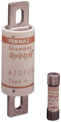 Ferraz Shawmut - 650 VDC, 700 VAC, 70 Amp, Fast-Acting Semiconductor/High Speed Fuse - Bolt-on Mount, 4-3/8" OAL, 100 at AC/DC kA Rating, 31mm Diam - Exact Tool & Supply