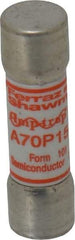 Ferraz Shawmut - 650 VDC, 700 VAC, 15 Amp, Fast-Acting Semiconductor/High Speed Fuse - Clip Mount, 50.8mm OAL, 100 at AC/DC kA Rating, 9/16" Diam - Exact Tool & Supply
