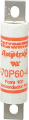 Ferraz Shawmut - 650 VDC, 700 VAC, 60 Amp, Fast-Acting Semiconductor/High Speed Fuse - Bolt-on Mount, 4-3/8" OAL, 100 at AC/DC kA Rating, 1" Diam - Exact Tool & Supply