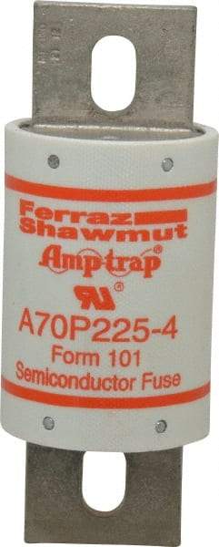 Ferraz Shawmut - 650 VDC, 700 VAC, 225 Amp, Fast-Acting Semiconductor/High Speed Fuse - Bolt-on Mount, 5-3/32" OAL, 100 at AC/DC kA Rating, 2" Diam - Exact Tool & Supply