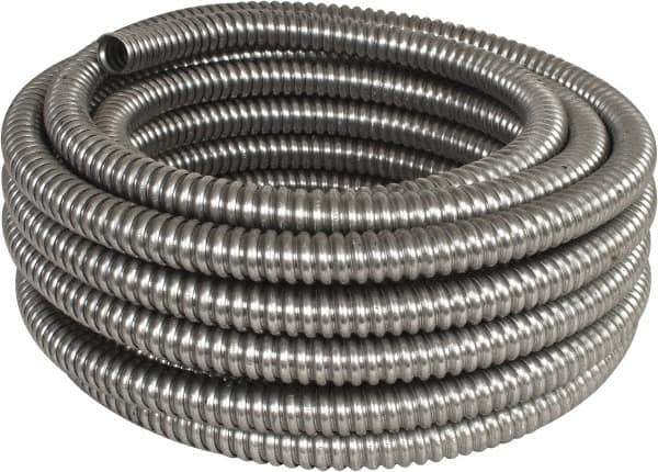 Made in USA - 3/4" Trade Size, 50' Long, Flexible Reduced Wall Flex Conduit - Aluminum - Exact Tool & Supply