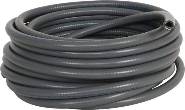 Made in USA - 3/8" Trade Size, 50' Long, Flexible Liquidtight Conduit - Steel - Exact Tool & Supply