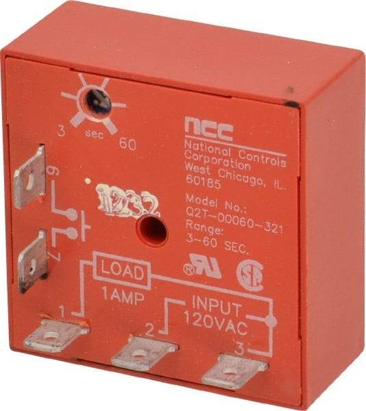 NCC - 5 Pin, Time Delay Relay - 1 at Resistive or Inductive Load Contact Amp, 120 VAC, On Board Trimpot - Exact Tool & Supply