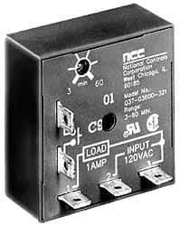 NCC - 5 Pin, Time Delay Relay - 1 at Resistive or Inductive Load Contact Amp, 120 VAC, On Board Trimpot - Exact Tool & Supply