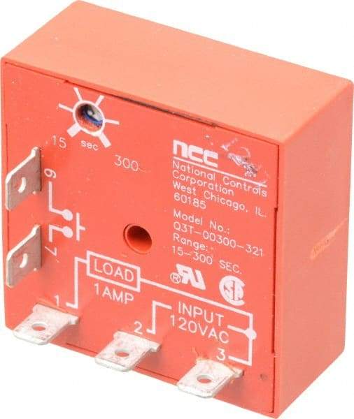 NCC - 5 Pin, Time Delay Relay - 1 at Resistive or Inductive Load Contact Amp, 120 VAC, On Board Trimpot - Exact Tool & Supply