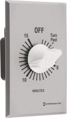 Intermatic - 15 min Indoor Analog Spring-wound Mechanical Timer - 125 VAC, 50/60 Hz, - Exact Tool & Supply