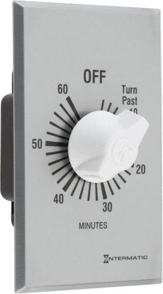 Intermatic - 1 hr Indoor Analog Spring-wound Mechanical Timer - 125 VAC, 50/60 Hz, - Exact Tool & Supply