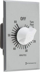 Intermatic - 1 hr Indoor Analog Spring-wound Mechanical Timer - 125 VAC, 50/60 Hz, - Exact Tool & Supply