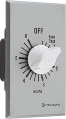 Intermatic - 6 hr Indoor Analog Spring-wound Mechanical Timer - 125 VAC, 50/60 Hz, - Exact Tool & Supply