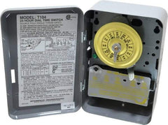 Intermatic - 24 hr Indoor Analog Electromechanical Timer Switch - 1 to 12 On/Off, 208 to 277 VAC, 60 Hz, - Exact Tool & Supply