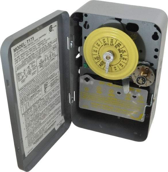 Intermatic - 24 hr Indoor Analog Electromechanical Timer Switch - 12 On/Off per Day, 125 VAC, 60 Hz, - Exact Tool & Supply