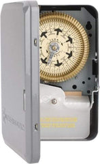 Intermatic - 7 Day Indoor Analog Electromechanical Timer Switch - 6 On/Off per Day, 208 to 277 VAC, 60 Hz, - Exact Tool & Supply