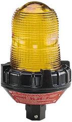 Federal Signal Corp - 120 VAC, 4X NEMA Rated, Strobe Tube, Amber, Strobe Light - 80 Flashes per min, 3/4 Inch Pipe, 5-1/2 Inch Diameter, 9-1/4 Inch High, IP66 Ingress Rating, Pipe Mount - Exact Tool & Supply