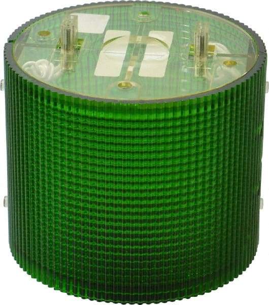 Federal Signal Corp - Incandescent Lamp, Green, Flashing and Steady, Stackable Tower Light Module - 120 VAC, 0.13 Amp, 1 NEMA Rated, Base Mount - Exact Tool & Supply