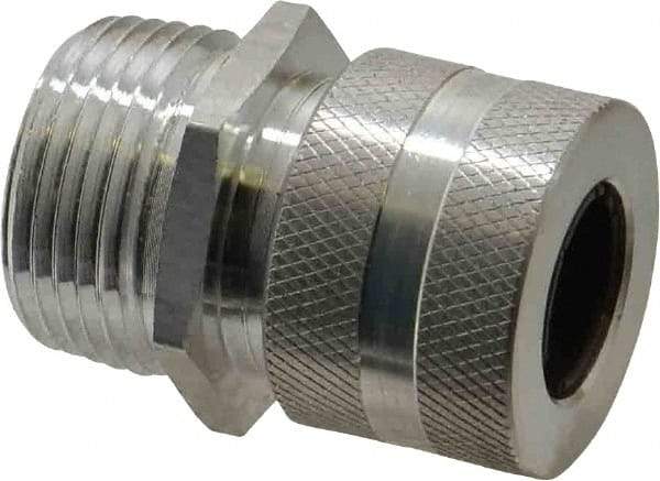 Hubbell Wiring Device-Kellems - 12.7 to 15.9mm Capacity, Liquidtight, Straight Strain Relief Cord Grip - 3/4 NPT Thread, Aluminum - Exact Tool & Supply