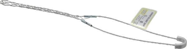 Hubbell Wiring Device-Kellems - 0.43 to 0.56 Inch Cable Diameter, Galvanized Steel, Single Loop Support Grip - 10-3/4 Inch Long, 550 Lb. Breaking Strength, 4-3/4 Inch Mesh Length - Exact Tool & Supply