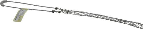 Hubbell Wiring Device-Kellems - 0.85 to 1 Inch Cable Diameter, Galvanized Steel, Single Loop Support Grip - 16 Inch Long, 1,400 Lb. Breaking Strength, 8 Inch Mesh Length - Exact Tool & Supply
