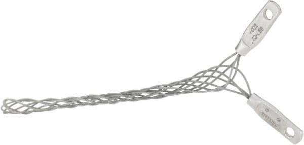 Hubbell Wiring Device-Kellems - 10.9 to 14.2mm Capacity, General, Straight Strain Relief Cord Grip - 4-3/4" Long, Galvanized Steel - Exact Tool & Supply