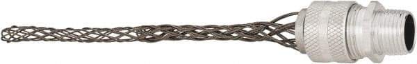 Hubbell Wiring Device-Kellems - 9.7 to 12.7mm Capacity, Liquidtight, Straight Strain Relief Cord Grip - 1/2 NPT Thread, 5.735" Long, Aluminum - Exact Tool & Supply