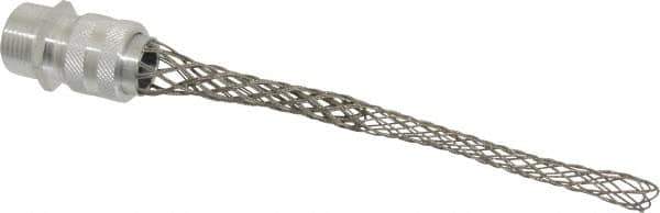 Hubbell Wiring Device-Kellems - 12.7 to 16mm Capacity, Liquidtight, Straight Strain Relief Cord Grip - 3/4 NPT Thread, 6" Long, Aluminum - Exact Tool & Supply