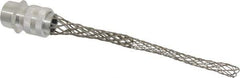 Hubbell Wiring Device-Kellems - 12.7 to 16mm Capacity, Liquidtight, Straight Strain Relief Cord Grip - 3/4 NPT Thread, 6" Long, Aluminum - Exact Tool & Supply