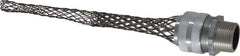 Hubbell Wiring Device-Kellems - 22.4 to 25.4mm Capacity, Liquidtight, Straight Strain Relief Cord Grip - 1 NPT Thread, 8.265" Long, Aluminum - Exact Tool & Supply