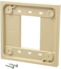 Hubbell Wiring Device-Kellems - Ivory Adapter Plate - For Use With 1-and 2-Gang Device Boxes - Exact Tool & Supply