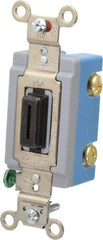 Hubbell Wiring Device-Kellems - 1 Pole, 120 to 277 VAC, 15 Amp, Industrial Grade, Key Lock, Wall and Dimmer Light Switch - 1-5/16 Inch Wide x 4-1/16 Inch High - Exact Tool & Supply