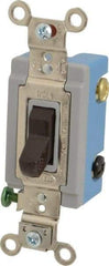 Hubbell Wiring Device-Kellems - 3 Pole, 120 to 277 VAC, 15 Amp, Industrial Toggle, Wall and Dimmer Light Switch - 1-5/16 Inch Wide x 4-1/16 Inch High - Exact Tool & Supply