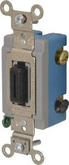 Hubbell Wiring Device-Kellems - 3 Pole, 120 to 277 VAC, 15 Amp, Industrial Grade, Key Lock, Wall and Dimmer Light Switch - 1-5/16 Inch Wide x 4-1/16 Inch High - Exact Tool & Supply