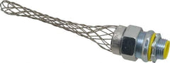 Hubbell Wiring Device-Kellems - 0.32 to 0.43" Cable Capacity, Liquidtight, Straight Strain Relief Cord Grip - 1/2 NPT Thread, 3-1/2" Long, Steel - Exact Tool & Supply