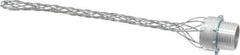 Hubbell Wiring Device-Kellems - 10.9 to 13.7mm Capacity, Dust-tight, Straight Strain Relief Cord Grip - 1/2 NPT Thread, 4-3/4" Long, Aluminum - Exact Tool & Supply