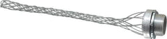 Hubbell Wiring Device-Kellems - 13.7 to 18.5mm Capacity, Dust-tight, Straight Strain Relief Cord Grip - 3/4 NPT Thread, 6-1/2" Long, Aluminum - Exact Tool & Supply