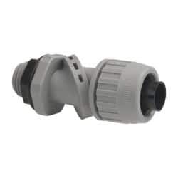 Hubbell Wiring Device-Kellems - 1/2" Trade, Thermoplastic Push In Flexible Liquidtight Conduit Connector - Noninsulated - Exact Tool & Supply