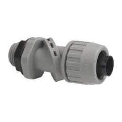 Hubbell Wiring Device-Kellems - 1/2" Trade, Thermoplastic Push In Flexible Liquidtight Conduit Connector - Noninsulated - Exact Tool & Supply