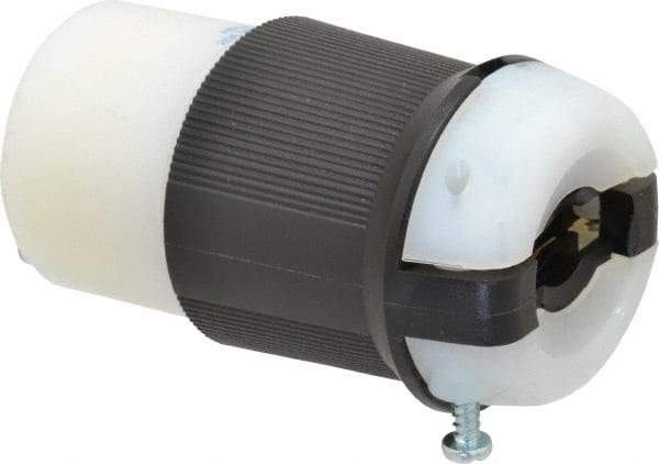 Hubbell Wiring Device-Kellems - 250 VAC, 20 Amp, L15-20R Configuration, Industrial Grade, Self Grounding Connector - 3 Phase, 3 Poles, IP20, 0.35 to 1.15 Inch Cord Diameter - Exact Tool & Supply