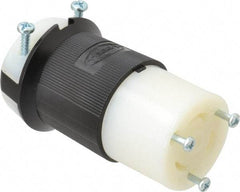 Hubbell Wiring Device-Kellems - 125 VAC, 30 Amp, L5-30R Configuration, Industrial Grade, Self Grounding Connector - 1 Phase, 2 Poles, IP20, 0.36 to 0.93 Inch Cord Diameter - Exact Tool & Supply